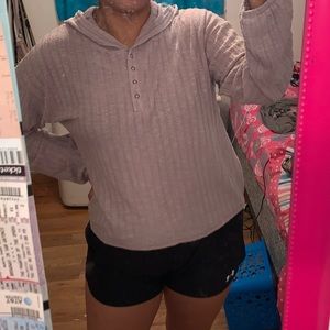 American Eagle Lavender Sweater w/ hoodie